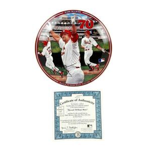 MARK McGWIRE Record 70 Home Runs Collector Plate Bradford Exchange MLB 1998
